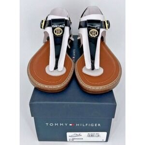 Tommy‎ Hilfiger Women's Bennia Flat Sandal Black US Womens Size 8